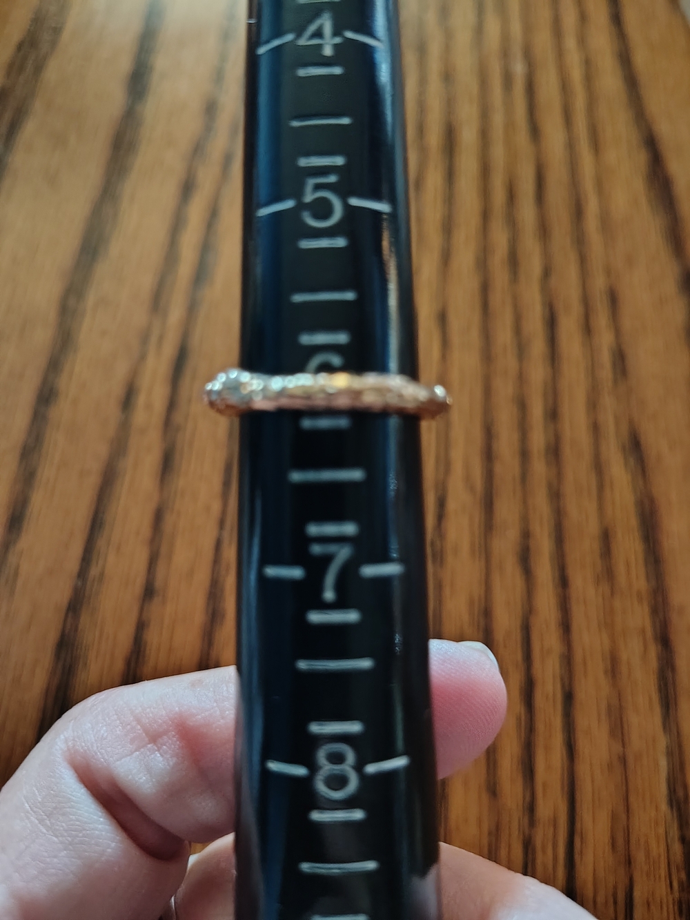 Gold Tone Twig Textured Women's Ring Size 6 #5-107